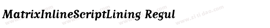 MatrixInlineScriptLining Regular字体转换